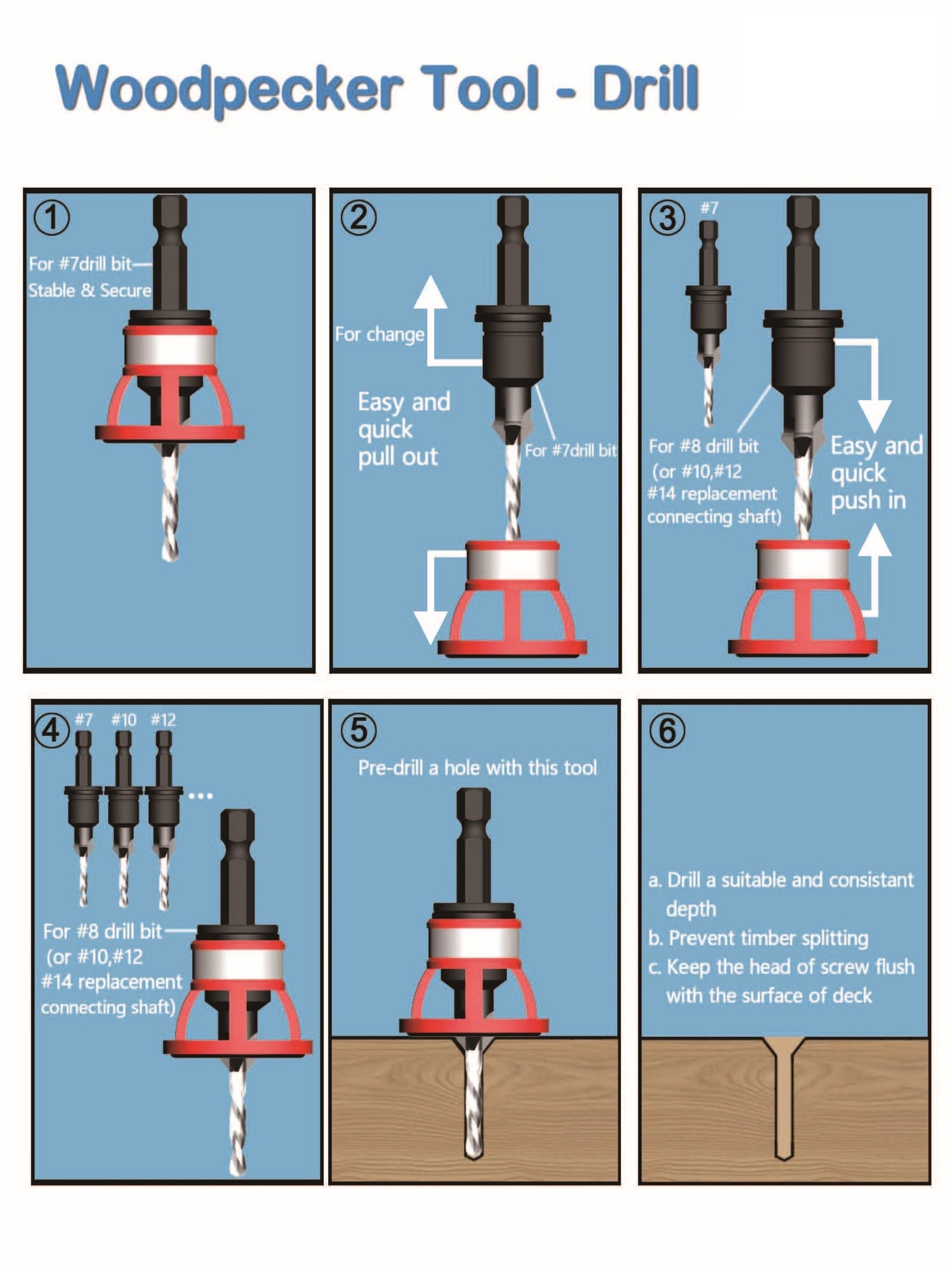 Woodpecker tools