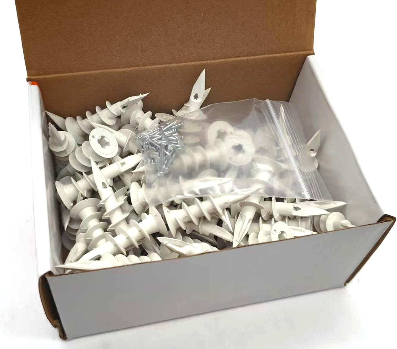NDAN Nylon Drywall Anchors with Patented Reinforcement Nails | Medium Duty for Plasterboard & Insulation Wall, Anchor only, No Screws Included