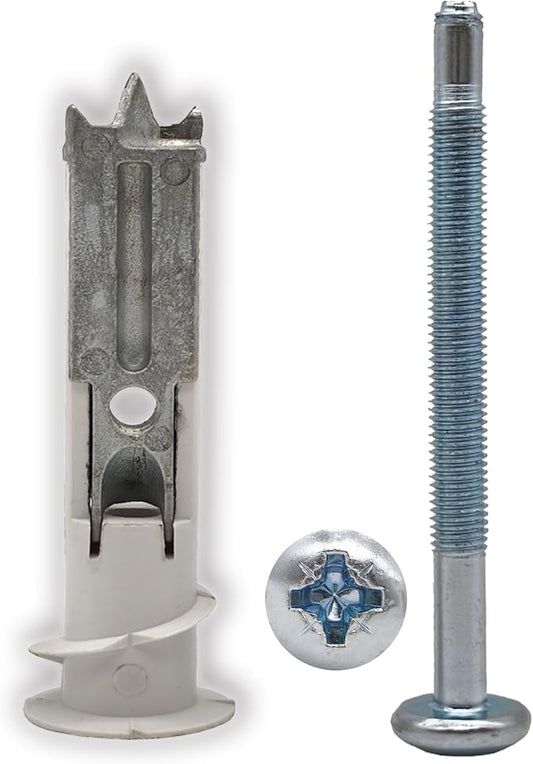 ZXLM5 2-Gen Self-Drilling 2-Layer Drywall Anchor TV Mount OK | Macsim Super Heavy Duty Wall & Ceiling Toggle Fastener (20-31mm), #3 Pozi Recess, Ideal for Rock Wool Insulation