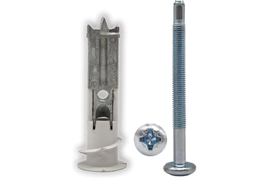 ZXLM5 2-Gen Self-Drilling 2-Layer Drywall Anchor TV Mount OK | Super Heavy Duty Wall & Ceiling Toggle Fastener (20-31mm), #3 Pozi Recess, Ideal for Rock Wool Insulation